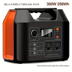 300W/100W Portable Power Station Solar Generator - 146Wh Compact Lithium-Ion Battery Charger With 110V AC Outlet, DC & USB Outputs, LED Flashlight