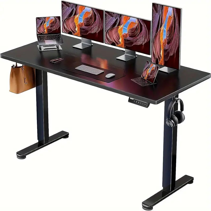 63/55/48/40 inch adjustable height electric lift desk, ergonomically designed recording studio desk, gaming desk, suitable for home offices, cafes, restaurants, recording studios, 4 colors, electric standing desk, perfect Christmas gift