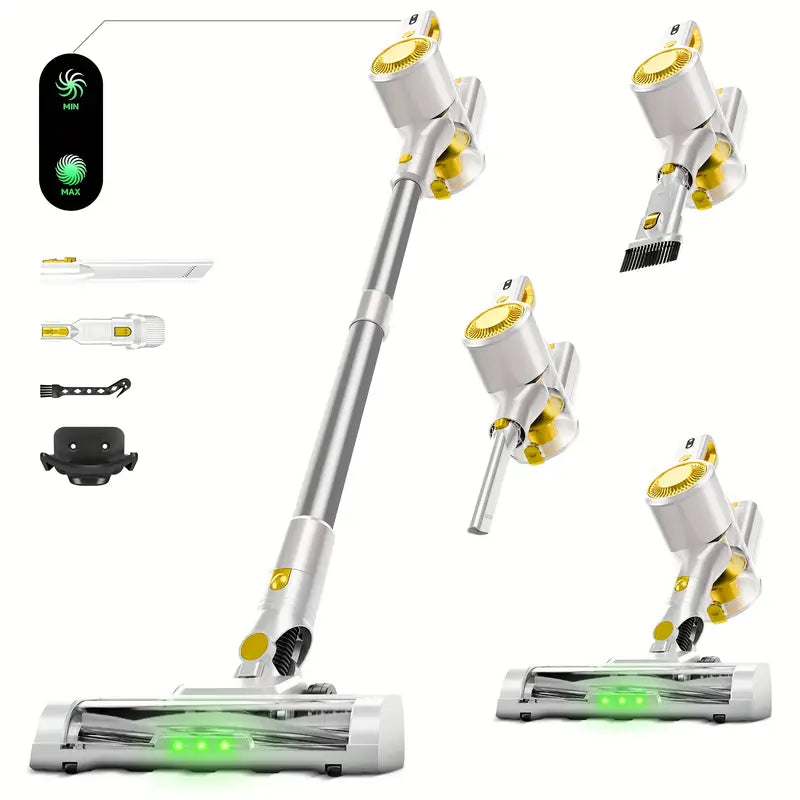 Cordless Vacuum Cleaner, 35000-46000PA Powerful Stick Vacuum, Rechargeable Battery, Vacuum Cleaners for Home Anti-Tangled Lightweight Handheld for Hardwood Floor, Carpets, Pet Hair