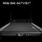 UMAY Fitness Home Auto Folding 3 Level Incline Treadmill with Pulse Sensors, 3.0 HP Quiet Brushless, 8.7 MPH, 300 lbs Capacity, Black