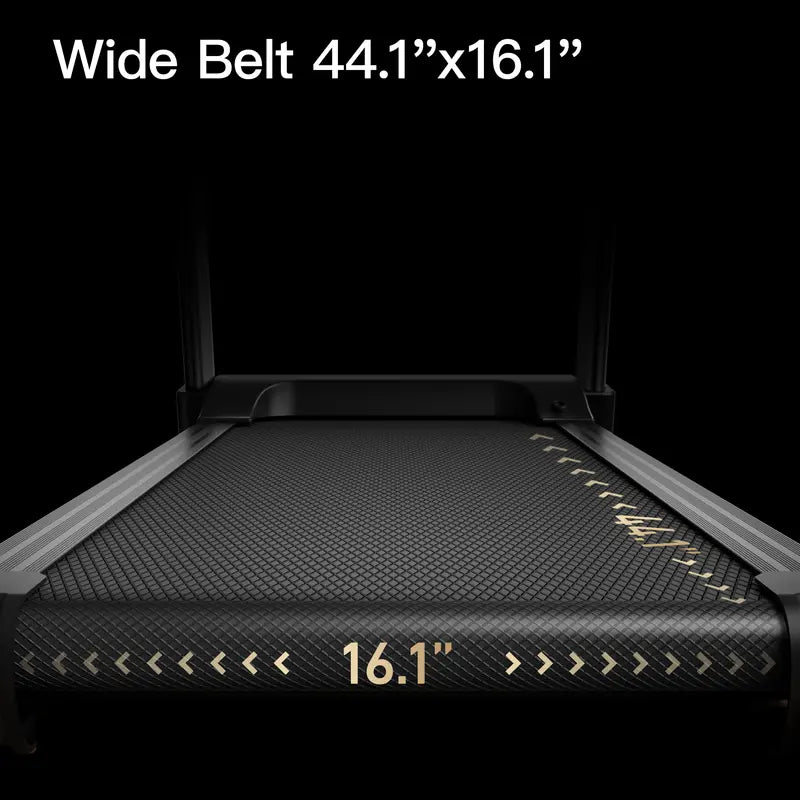 UMAY Fitness Home Auto Folding 3 Level Incline Treadmill with Pulse Sensors, 3.0 HP Quiet Brushless, 8.7 MPH, 300 lbs Capacity, Black