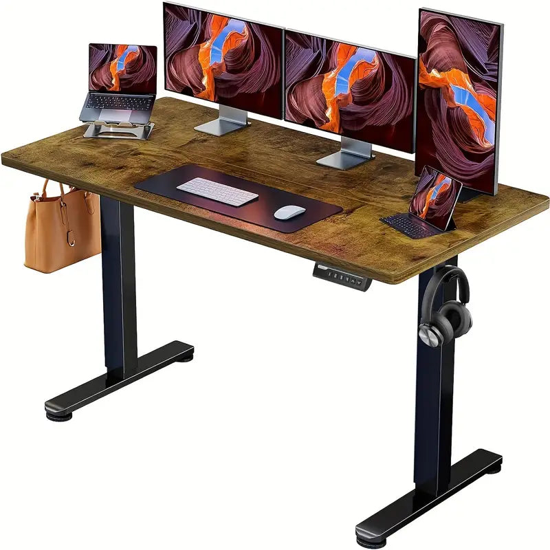 63/55/48/40 inch adjustable height electric lift desk, ergonomically designed recording studio desk, gaming desk, suitable for home offices, cafes, restaurants, recording studios, 4 colors, electric standing desk, perfect Christmas gift