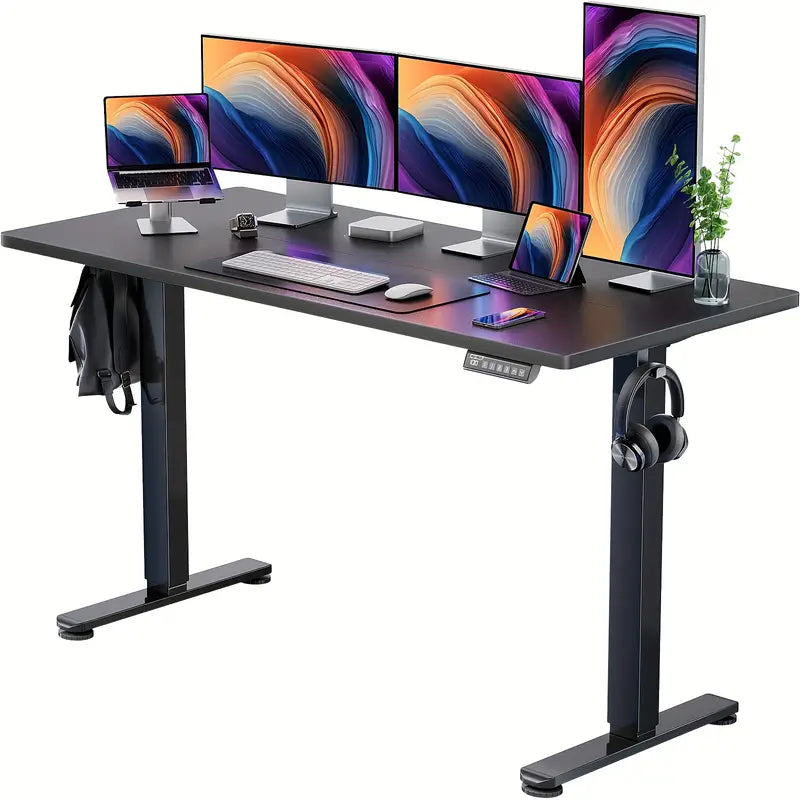 63/55/48/40 inch adjustable height electric lift desk, ergonomically designed recording studio desk, gaming desk, suitable for home offices, cafes, restaurants, recording studios, 4 colors, electric standing desk, perfect Christmas gift