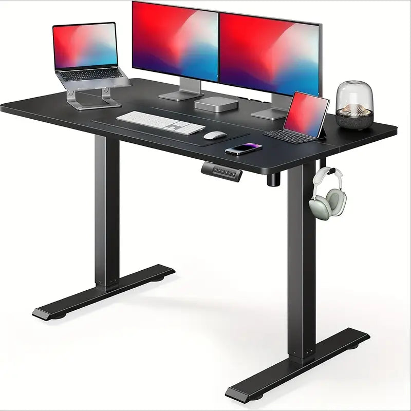 63/55/48/40 inch adjustable height electric lift desk, ergonomically designed recording studio desk, gaming desk, suitable for home offices, cafes, restaurants, recording studios, 4 colors, electric standing desk, perfect Christmas gift
