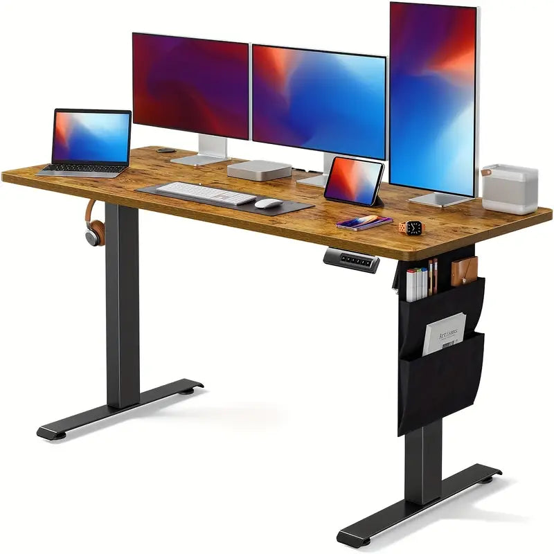 63/55/48/40 inch adjustable height electric lift desk, ergonomically designed recording studio desk, gaming desk, suitable for home offices, cafes, restaurants, recording studios, 4 colors, electric standing desk, perfect Christmas gift