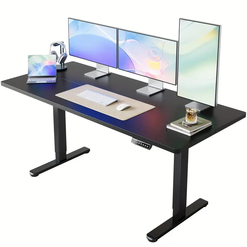 63/55/48/40 inch adjustable height electric lift desk, ergonomically designed recording studio desk, gaming desk, suitable for home offices, cafes, restaurants, recording studios, 4 colors, electric standing desk, perfect Christmas gift
