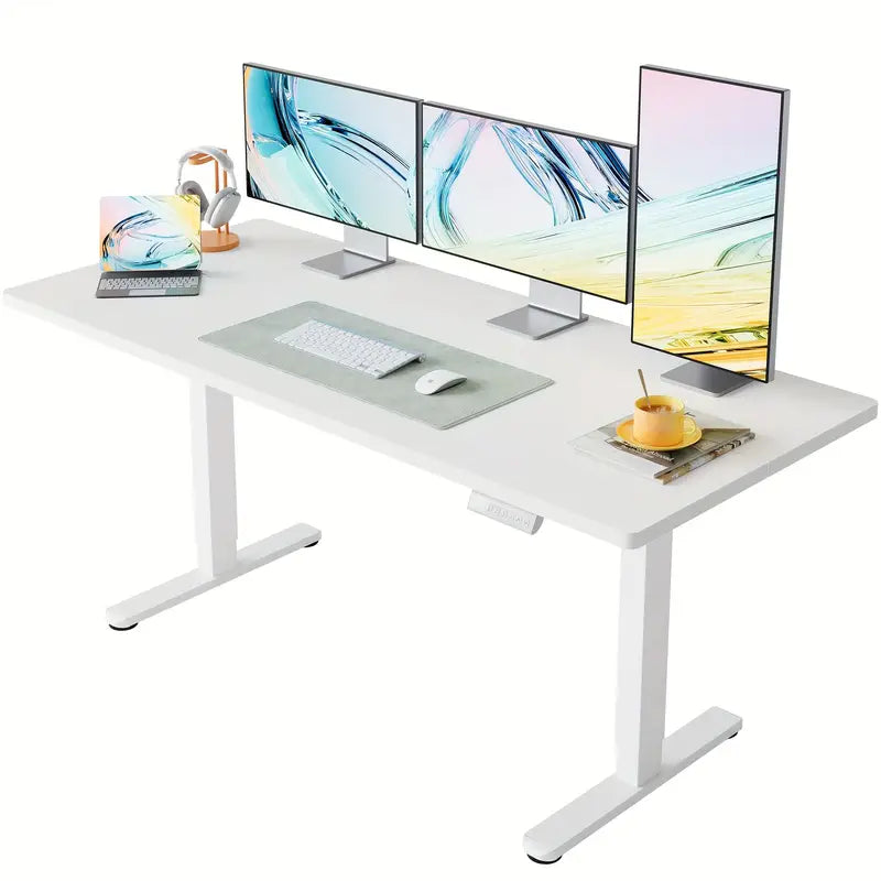 63/55/48/40 inch adjustable height electric lift desk, ergonomically designed recording studio desk, gaming desk, suitable for home offices, cafes, restaurants, recording studios, 4 colors, electric standing desk, perfect Christmas gift
