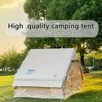 3-4 Person Outdoor Camping Inflatable Tent, Portable Warm and Comfortable for Picnic BBQ Park Riverside Family Travel with Doors & Windows