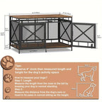 Dog Crate Furniture, Dog Kennel For Small Medium Large Breed, Heavy Duty 43" Large Corner Dog Crate, Indoor Pet Cage With Side Door