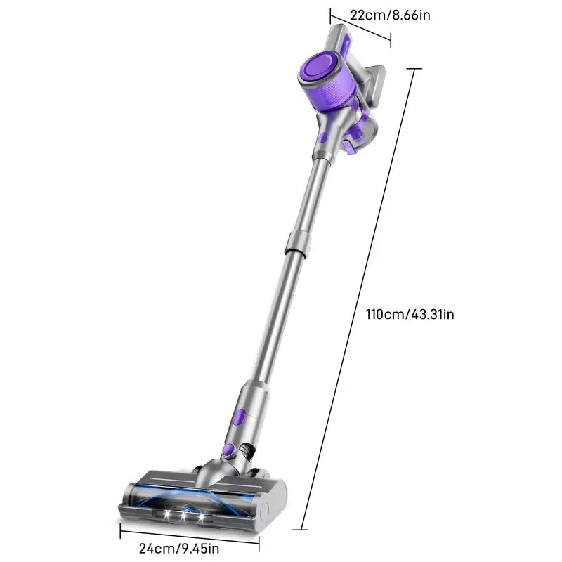 Cordless Vacuum Cleaner, 35000-46000PA Powerful Stick Vacuum, Rechargeable Battery, Vacuum Cleaners for Home Anti-Tangled Lightweight Handheld for Hardwood Floor, Carpets, Pet Hair