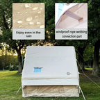 3-4 Person Outdoor Camping Inflatable Tent, Portable Warm and Comfortable for Picnic BBQ Park Riverside Family Travel with Doors & Windows