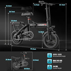 Ebikes for Adults, 500W Lightweight Folding Electric Bike for Adults, 20MPH 35Mile Long Range Commuter Electric Bicycle, 48V 10AH Removable Battery E Bike, Multi-Shock AbsorptionLoad-bearing Capacity