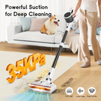 Cordless Vacuum Cleaner, 35000-46000PA Powerful Stick Vacuum, Rechargeable Battery, Vacuum Cleaners for Home Anti-Tangled Lightweight Handheld for Hardwood Floor, Carpets, Pet Hair