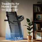 UMAY Fitness Home Auto Folding 3 Level Incline Treadmill with Pulse Sensors, 3.0 HP Quiet Brushless, 8.7 MPH, 300 lbs Capacity, Black