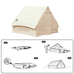 3-4 Person Outdoor Camping Inflatable Tent, Portable Warm and Comfortable for Picnic BBQ Park Riverside Family Travel with Doors & Windows