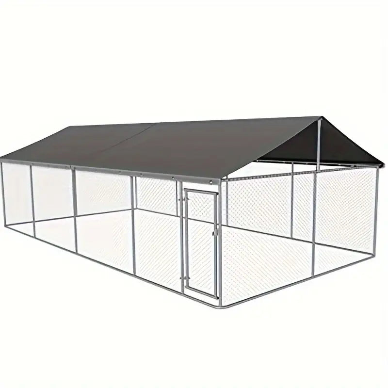 Outdoor Dog Enclosure Heavy Duty Dog Kennel House Mesh Dog Big Cage Pet Kennel Steel Fence with Secure Lock