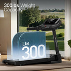 UMAY Fitness Home Auto Folding 3 Level Incline Treadmill with Pulse Sensors, 3.0 HP Quiet Brushless, 8.7 MPH, 300 lbs Capacity, Black
