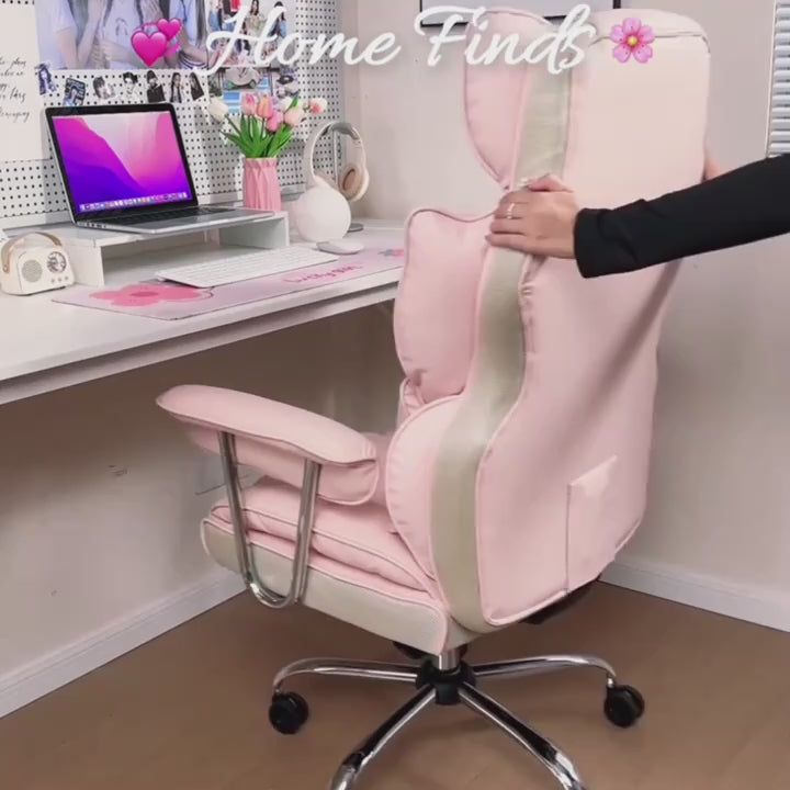 Efomao Desk Office Chair 400LBS, Big And Tall Office Chair, PU Leather Computer Chair, Executive Office Chair With Leg Rest And Lumbar Support