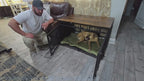 Dog Crate Furniture, Dog Kennel For Small Medium Large Breed, Heavy Duty 43" Large Corner Dog Crate, Indoor Pet Cage With Side Door