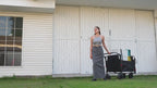 2-in-1 Multifunctional Folding Wagon Car, Convertible Beach Chair, 650LBS Large Capacity Wagon Car, Foldable Portable Grocery Wagon Car, Adjustable Backrest, All Terrain Travel Wagon Car Suitable for Grocery, Sports, Garden Shopping And Camping
