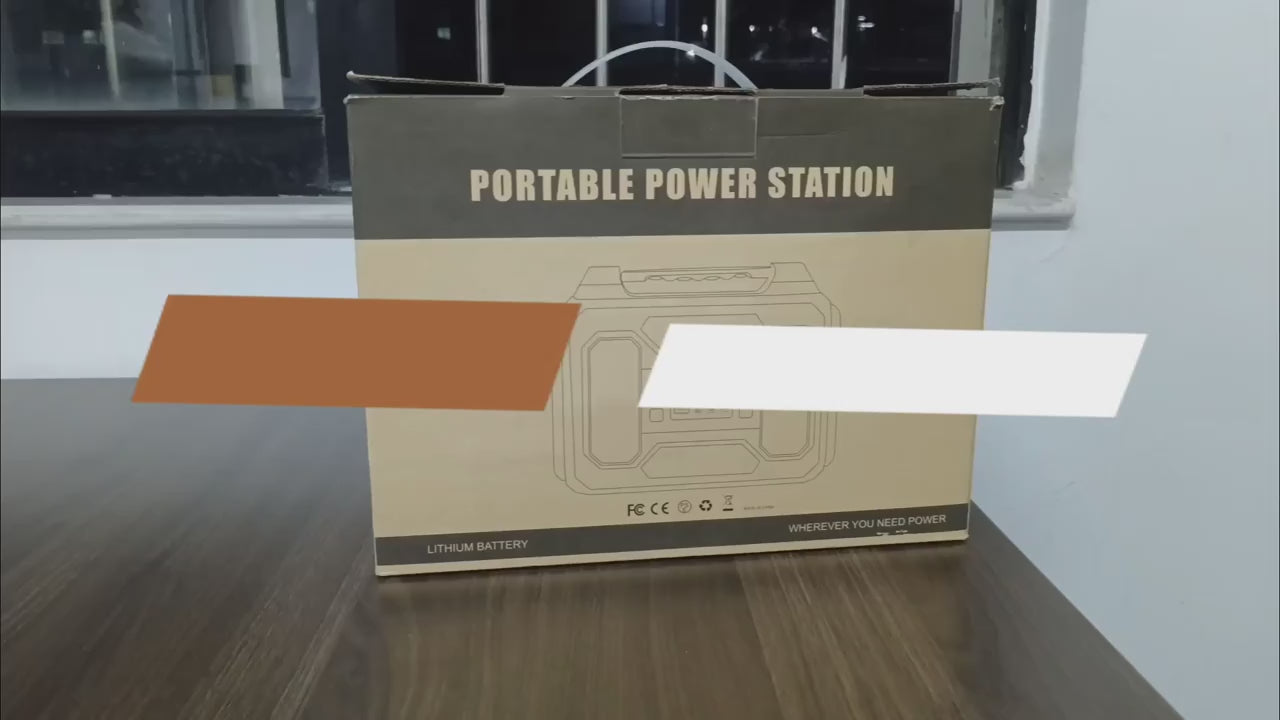 300W/100W Portable Power Station Solar Generator - 146Wh Compact Lithium-Ion Battery Charger With 110V AC Outlet, DC & USB Outputs, LED Flashlight